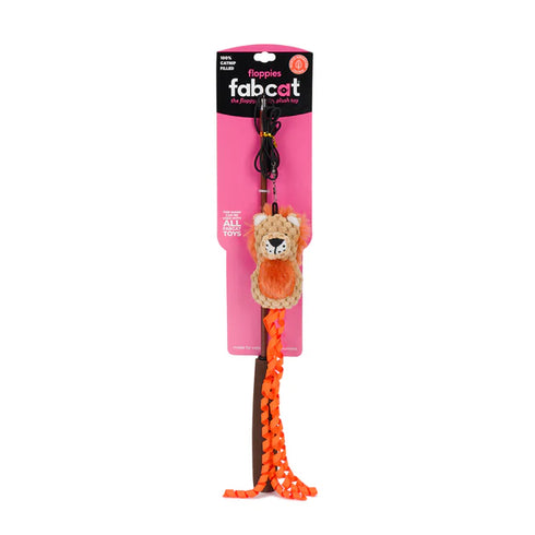 FabCat Floppy Lion Teaser Cat Toy Wand